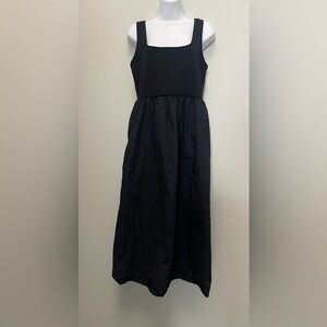 Who What Wear Black Ribbed Sleeveless Maxi sundress